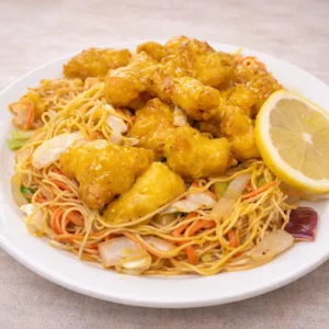 Lemon Chicken with Low Mein